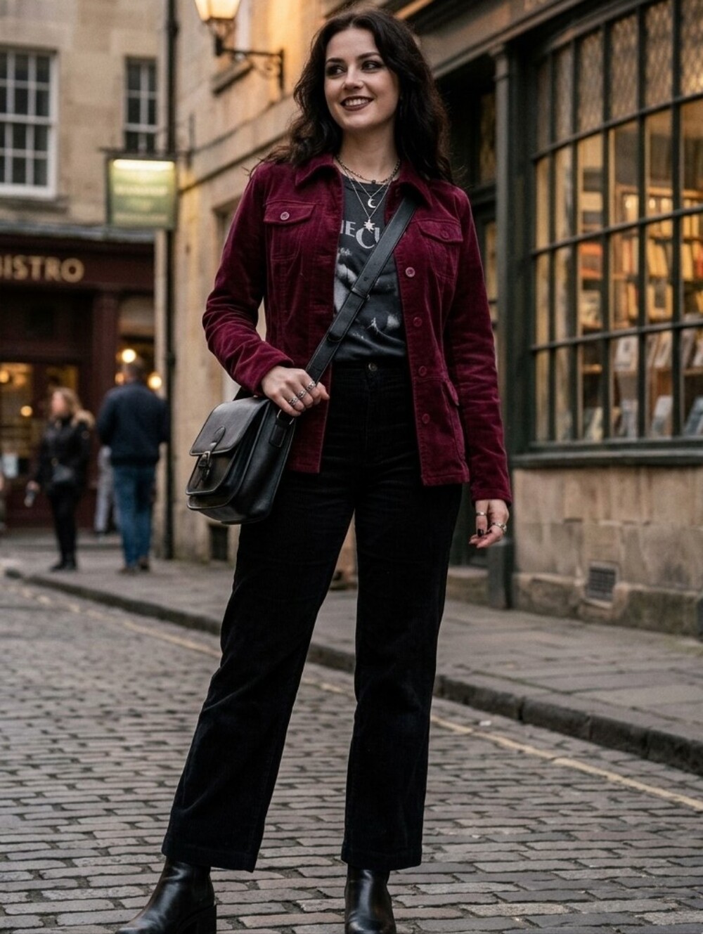 VTG 90s Y2k Burgundy Velvet Utility Blazer Jacket Vampy Whimsigoth Dark Romantic